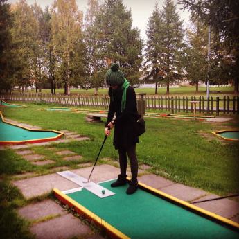 I tried Mini Golf the first time in my life. It was so great and funny. Maybe the next time I will try the real golf.